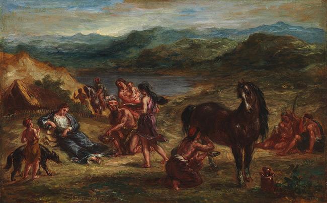 Eugene Delacroix Ovid among the Scythians Germany oil painting art